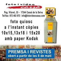 Horario de apertura Foto i Video Cassa, S.l., Cassà de la Selva