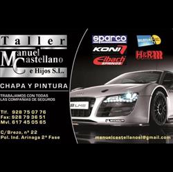 Horario de apertura Taller de chapa y pintura Manuel Castellano e hijos, Agüimes