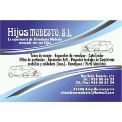 Horario de apertura Silenciosos Modesto, Arrecife