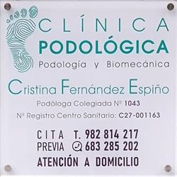 Horario de apertura Clínica Podológica Cristina Fernández Espiño, Lugo