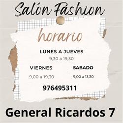 Horario de apertura Salon Fashion, Zaragoza