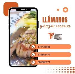 Horario de apertura Restaurante Casa Córdoba, Jaén