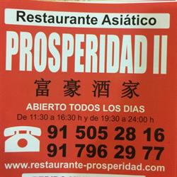 Restaurante Chino Prosperidad II en Madrid (Villaverde) - Horario de apertura