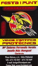 Horario de apertura Tienda de Pirotecnia Festa i Punt, Llíria