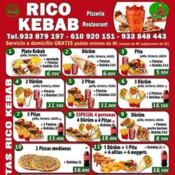 Horario de apertura Rico kebab, Badalona