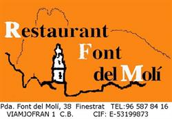 Horario de apertura Restaurante en Finestrat - Font del Molì, 