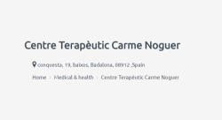 Horario de apertura Podologo en Badalona Centre Terapeutic Carme Noguer, 