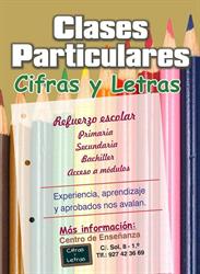 Horario de apertura Cifras y letras C.B., Plasencia