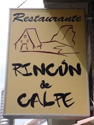 Horario de apertura Restaurante RINCÓN DE CALPE., Calpe