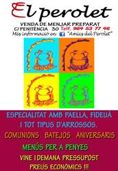 Horario de apertura El perolet, L'Alcora
