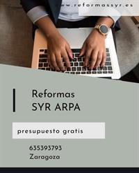 Horario de apertura Empresa de Reformas en Zaragoza - SYR ARPA, 