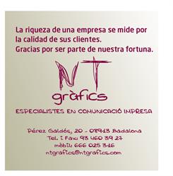 Horario de apertura Nt grafics, Badalona
