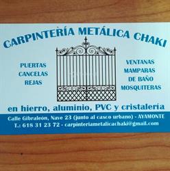 Horario de apertura Carpintería metálica CHAKI, Ayamonte