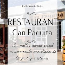 Horario de apertura Restaurant Can Paquita, El Poble Nou del Delta
