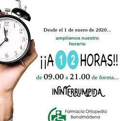 Horario de apertura Farmacia Ortopedia Benalmádena,
