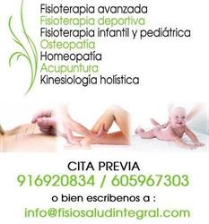 Horario de apertura FISIOSALUD INTEGRAL, Pinto
