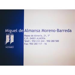 Horario de apertura Notaría Miguel de Almansa Moreno-Barreda, Almería