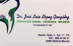 Horario de apertura Clínica Dental José Luis López González, Águilas