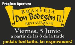 Horario de apertura Restaurante Don Bodegón, Muros