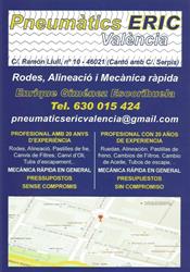 Pneumàtics ERIC València en Valencia (Algirós) - Horario de apertura