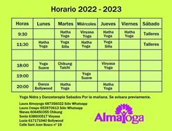 Horario de apertura ALMAYOGA, El Campello