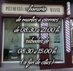 Horario de apertura Pelquería De Caballeros - Manuel, Elche