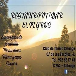 Horario de apertura Bar Restaurant El Pi Gros, Calonge