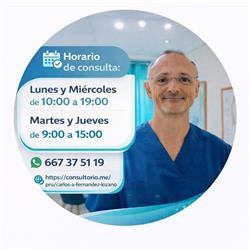 Horario de apertura Osteopatia en Alicante Carlos Fernández, 