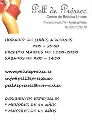 Horario de apertura Pell de Pressec, Mollet del Vallès