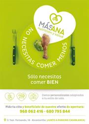 Horario de apertura Masana Nutrición y salud, Alcantarilla
