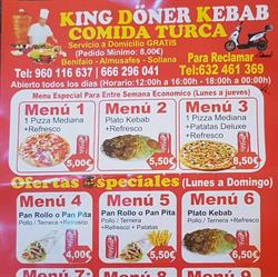 Horario de apertura King Doner Kebab, Benifaió