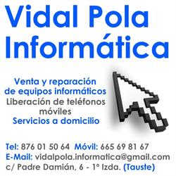 Horario de apertura Vidal Pola Informática, Tauste