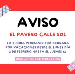 Horario de apertura El Pavero, Orihuela