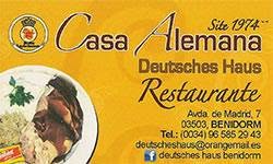 Horario de apertura Restaurante Casa Alemana, Benidorm