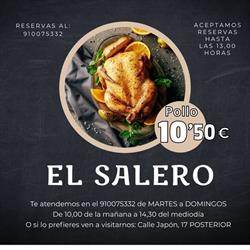 Horario de apertura El Salero Pollos asados y Croquetería casera, Alcorcón
