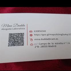 Horario de apertura Mina Dudda abogada laboralista, Madrid