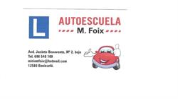Horario de apertura Autoescuela M. Foix, Benicarló