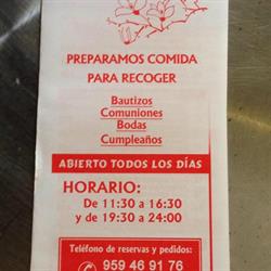 Horario de apertura Restaurante chino Ruyi, Ayamonte