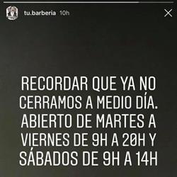 Horario de apertura Tu Barberia, Son Ferriol