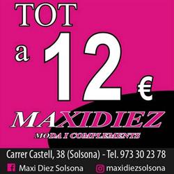 Horario de apertura Maxi diez Solsona, 