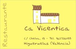 Horario de apertura Restaurante Ca Vicentica., Higueruelas