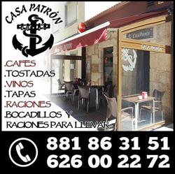 Horario de apertura Bar Casa Patrón, Ribeira