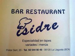Horario de apertura Bar Restaurant Isidre, La Llagosta