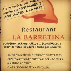 Horario de apertura La Barretina, Alfarrás