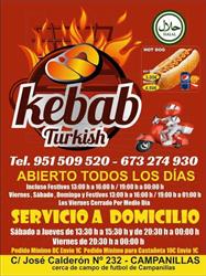 Kebab turkish en Campanillas (Campanillas) - Horario de apertura