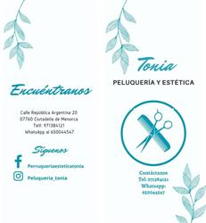 Horario de apertura Peluqueria estetica Tonia, Ciutadella de Menorca