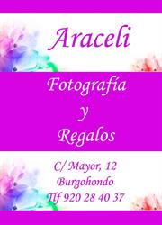 Horario de apertura ARACELI Regalos y Fotografía, Burgohondo