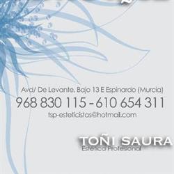 Horario de apertura ESTETICA TOÑI SAURA, Espinardo