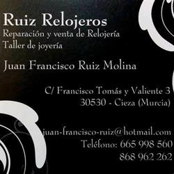 Horario de apertura Ruiz Relojeros, Cieza