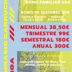 Horario de apertura Proa Gimnasio, Garrucha